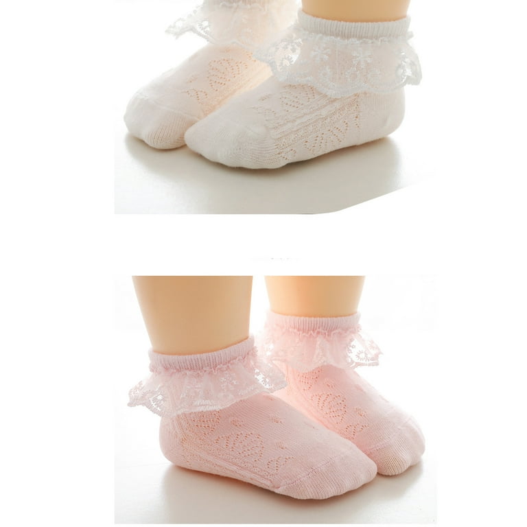 Baby Infant Kids Girls Lace Frilly Ruffle Socks Short Ankle Socks Princess  Socks