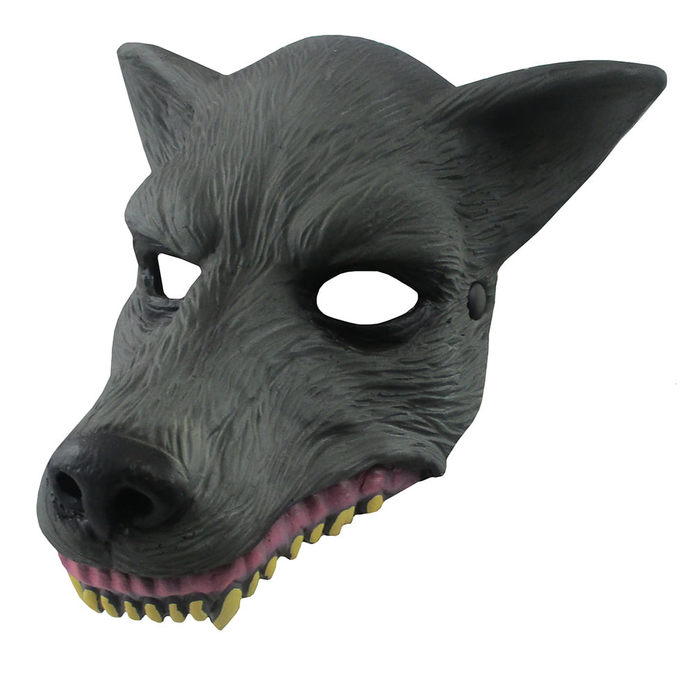 Overhead Fur Wolf Mask Werewolf Halloween Fancy Dress Costume Accessory 