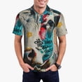 thumbnail image 1 of Fotbe Colorful Graffiti Cow Camiseta Polo de Golf para Hombre con Estampado – Camisa Deportiva Transpirable con Cuello Abotonado-3X-Large, 1 of 6