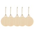 thumbnail image 1 of Adornos navideños colgantes de madera de múltiples formas surtidos para decoración DIY Bola redonda 5pcs, 1 of 9
