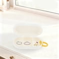 thumbnail image 4 of Unique Bargains 1 Pc Mini Style Jewelry Box Jewelry Organizer White Yellow PP Silicone, 4 of 5