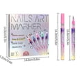 thumbnail image 4 of 12 Colors Nail Art Pens Set Waterproof Nail Markers for DIY Nail Art Designs for Painting Nails, 4 of 5
