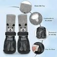 thumbnail image 4 of Dog Socks Waterproof Shoes Breathable Sock for Dogs Cats Non-Slip Soles Adjustable Small Dog Paw Socks for Indoor Outdoor, 4 of 9