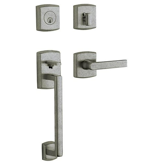 Baldwin 85386452LENT Single Cylinder Soho Sectional Left Entrance - Distressed Antique Nickel