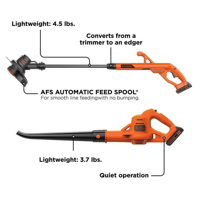 BLACK+DECKER 20V MAX Lithium String Trimmer/Edger Combo Kit LCC221