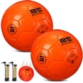 thumbnail image 1 of Juego de balones de fútbol Sappy, 2 unidades, tamaño 4, naranja con bolsa de malla, 1 of 6