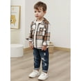thumbnail image 4 of CARETOO Toddler Boy Clothes Outfit Infant Shirt Denim Jeans Pants Fall Casual Cotton Fabric Set 2Pcs, 4 of 15