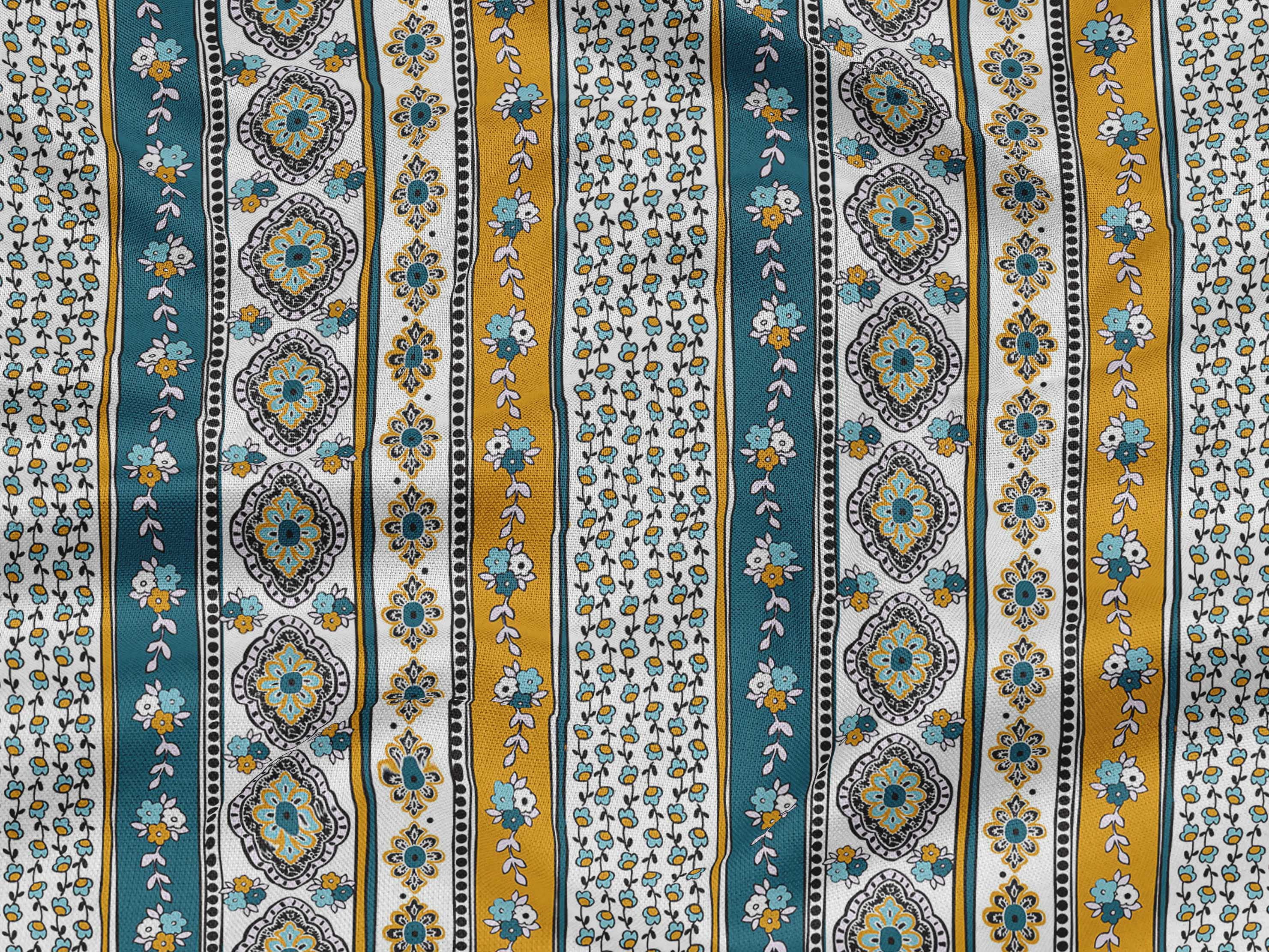 oneOone Rayon Dark Teal Green Fabric Words Of Wisdom For The Happy Couple Advice Card Floral Border Dress Material Fabric Print Fabric By The Yard 56 Inch Wide
