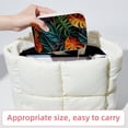 thumbnail image 6 of Tropical Plants Decorative Velvet Earring Holder Display Case Storage Box Portable with Removable Compartment - Gift Ideal, 6 of 7