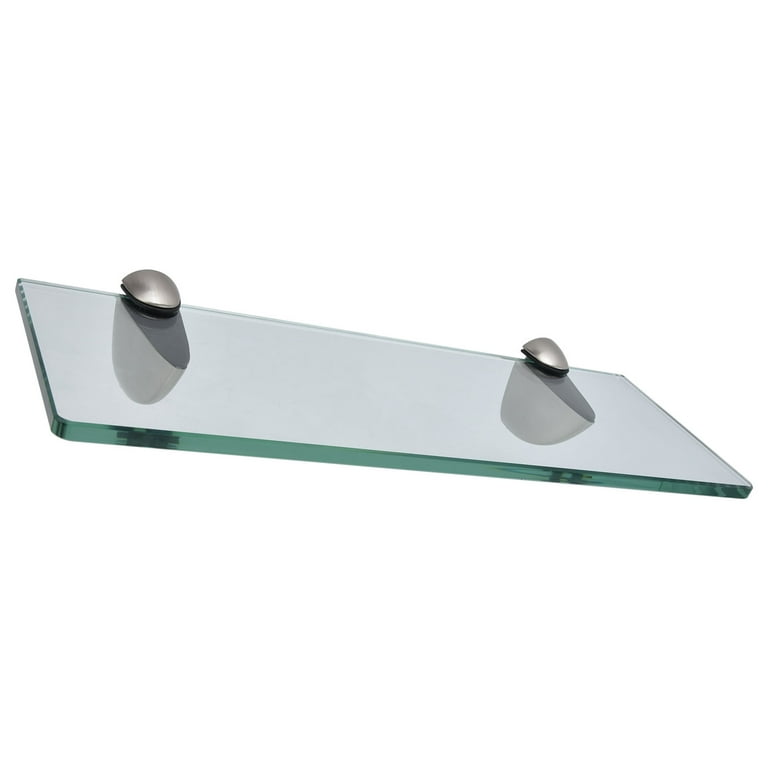 Geekdigg Bathroom Glass Shelf, Adhesive Shower Wall Caddy, Rectangular,  14.9 L x 4.7 