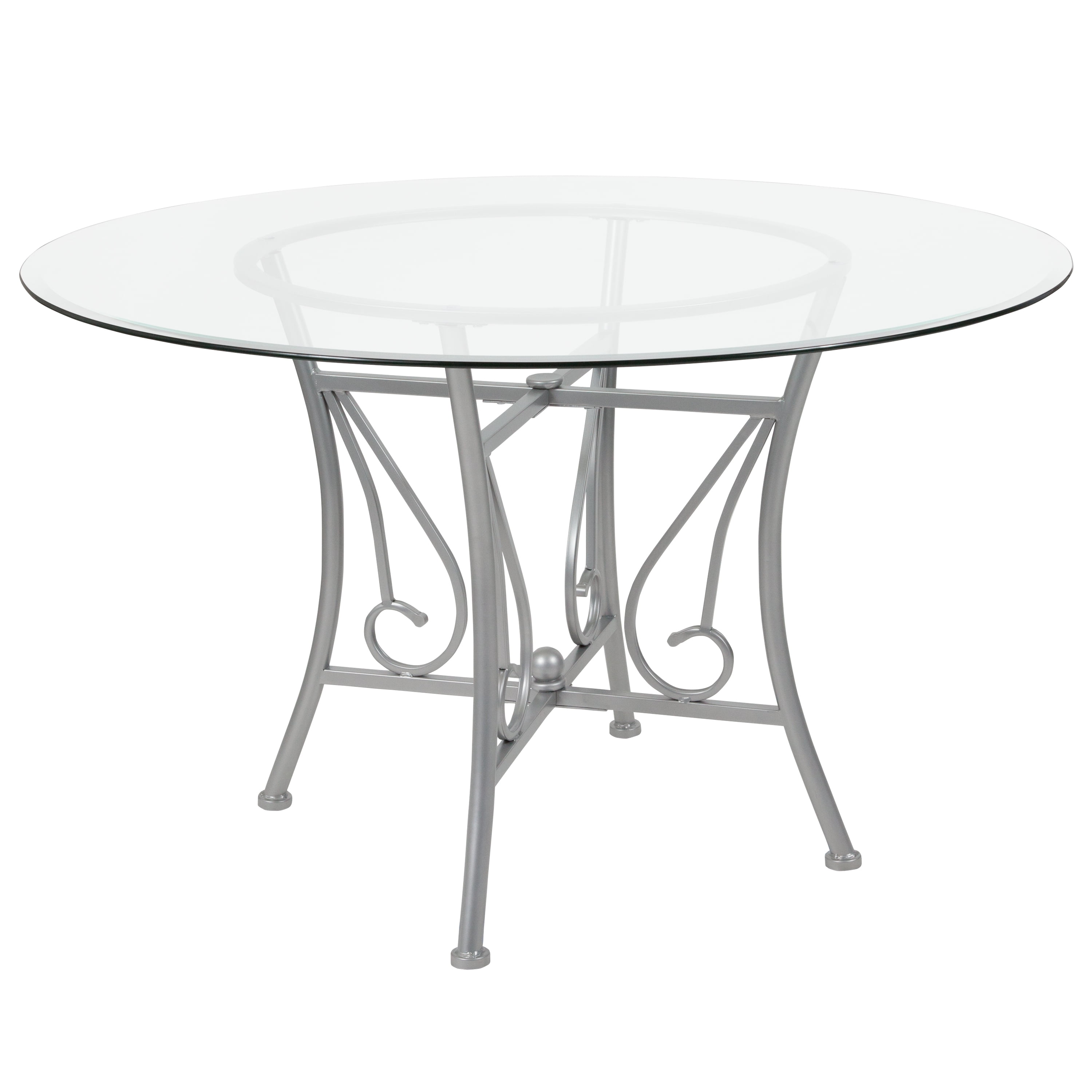 Flash Furniture Princeton 48'' Round Glass Dining Table ...