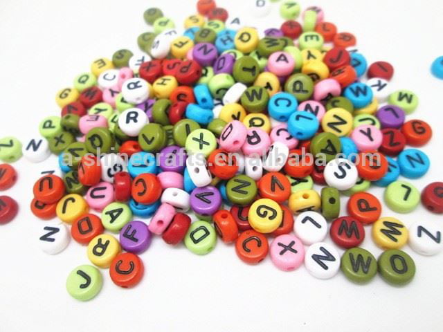 400 X 6.5mm Silver Acrylic Alphabet Letter Beads Personalised Jewellery Making 