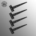 thumbnail image 2 of Renovators Supply Tee Hinges Black Iron Rustproof Finish Set of 4, 2 of 7