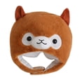 thumbnail image 2 of Sombrero de peluche de alpaca, novedoso gorro con capucha para actuaciones en el escenario, fiestas y selfies. Marrón, 2 of 9