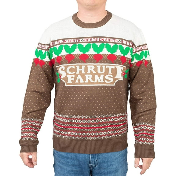 The Office Dwight Schrute Farms Beets Ugly Christmas Sweater