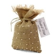 thumbnail image 1 of 20 Satin and Lace Drawstring Gift Pouch Small Favor Bags Wedding Party Bag With Personalized Paper Tags 4" x 6.5", 1 of 4
