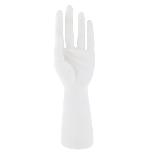 Maniquí masculino Zulema Soporte de joyería Exhibición de la mano del maniquí blanca