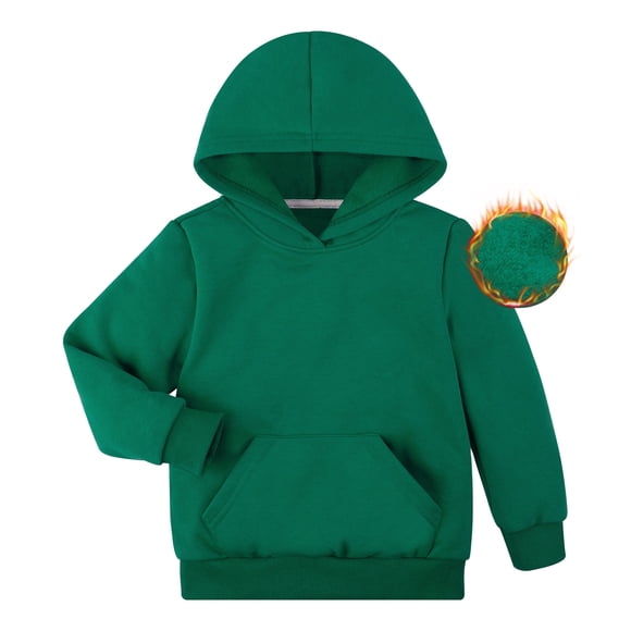 BIG ELEPHANT Sudadera con Capucha para Niño de Forro Polar Tipo Pulóver, Sudaderas con Capucha de Manga Larga Cálidas con Bolsillo para Niños