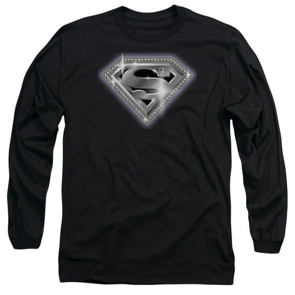 Superman - Bling Shield - Long Sleeve Shirt - Medium