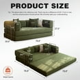 thumbnail image 3 of LIAROO Convertible Sofa Bed, 78.8" Boneless Couch Corduroy Sleeper Sofa No Assembly Required Couch Bed for Living Room, 3 of 14