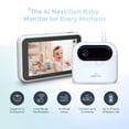thumbnail image 2 of Tiny Traveler Ai Monitor inalámbrico inteligente para coche de bebé con banco de energía - Alertas de seguridad alimentadas por IA: Detección de llanto/risa/de pie, valla virtual, visión nocturna de l, 2 of 5