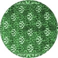 thumbnail image 1 of Ahgly Company Indoor Round Persian Emerald Green Traditional Area Rugs, 3' Round, 1 of 4
