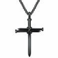 thumbnail image 6 of AkoaDa Men's Jewelry Stainless Steel Nail and Rope Cross Pendant Necklace Newest, 6 of 11