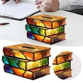 thumbnail image 1 of Stained Glass Book Bank Creative Rainbow Color Box For Kids & Adults Decorative Savings Container Idea, 1 of 6