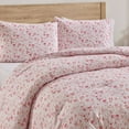 thumbnail image 2 of LammaLoe Queen Comforter set, 3 Piece Floral Bedding Comforter Set with Sheets, Bed in a Bag, Pink, 2 of 7