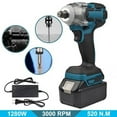 thumbnail image 3 of High-Power Cordless Impact Wrench Gun 1/2'', Tungsten Steel Shaft, Li-ion Battery, 3 of 10