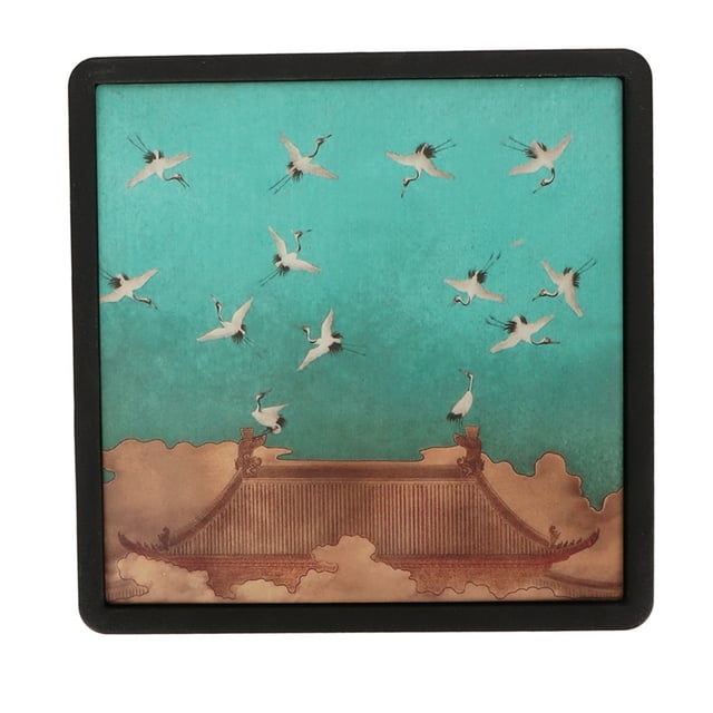 Dry Soaked Tea Plate Chinese Style Bamboo Alloy Walnut Creative Water Absorbing Tea Tray for Making Drinking Tea Square