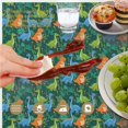 thumbnail image 6 of Dinosaur and Plant Green Pattern Round Tablecloth 70"x70", Wrinkle Resistant Wipeable Table Cover for Kitchen Dining Room Picnic Patio and Party, 6 of 6