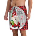 thumbnail image 2 of Pofeuu Gnome And Buffalo Plaid Prin Men's Swim Trunks Quick Dry Bathing Suit Swimming Board Shorts Mesh Lining Beach Swimwear-XX-Large, 2 of 6