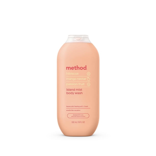 Method Gel De Baño, Island Mist, Notas De Hibisco + Néctar De Mango + Maracuyá, 18 Oz Sin Color 18 Onzas Líquidas (Paquete De 1)