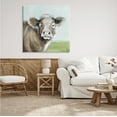 thumbnail image 2 of Stupell Industries Big Ear Farm Cattle Countryside Cow Fluffy Hair, 36 x 36, Design by Janet Tava, 2 of 6