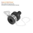 thumbnail image 3 of Uxcell Quick Connector Faucet Hose Fitting 10mm ID Adapter Black, 3 of 5