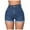 Blue-87, variant on REALiKUN Women's Casual High Waisted Distressed Shorts Folded Hem Stretch Jean Denim Shorts Blue S