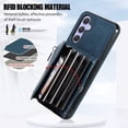 thumbnail image 6 of Allytechgroup Cell Phone Bag Case for Galaxy A54 5G, Crossbody Strap Lanyard Cards Holder Shockproof Zipper Pocket Wallet Case Cover for Samsung Galaxy A54 5G, Blue, 6 of 10
