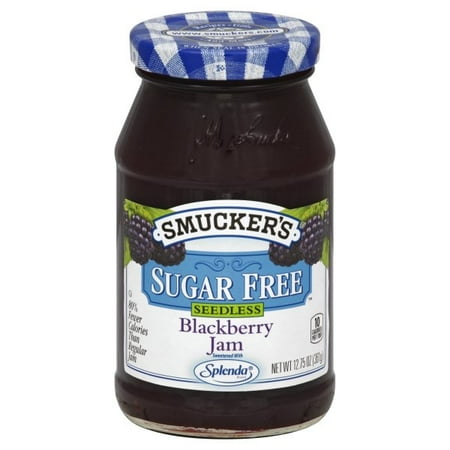 - (2 Pack) Smucker's Sugar Free Seedless Blackberry Jam Sweetened With Splenda, 12.75-Ounce Jar