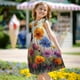 thumbnail image 5 of Fotbe Colorful Wildflower Meadow Vestido de Dormir para Niñas de 3 a 10 Años, Mangas Cortas, Estilo Princesa, Pijama Camisón con Mangas Voladas-Large, 5 of 6