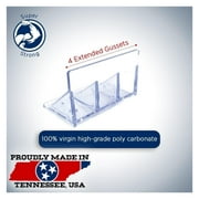 20 Pack Jumbo Snow Guard UV Clear Includes Perfect Seal Gasket and Mounting Screws Stop Snow and Ice from Sliding Off Your Metal Roof Roofing Gutter Guards Stops Stoppers Blocks Blox