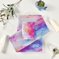 thumbnail image 6 of 3 Piece Bath Towels Set Bath Towel, Hand Towel and Face Towel for Bathroom, Gym, Hotel Pink and Blue Tie-dye Pattern, 6 of 8