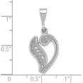 thumbnail image 3 of Solid 10KW White Gold Filigree Initial V Pendant - 30mm, 3 of 5