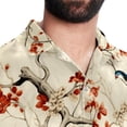 thumbnail image 5 of Tree Men's Casual Spread Collar Hawaiian Short Sleeve Button Down Summer Beach Tops, 5 of 6