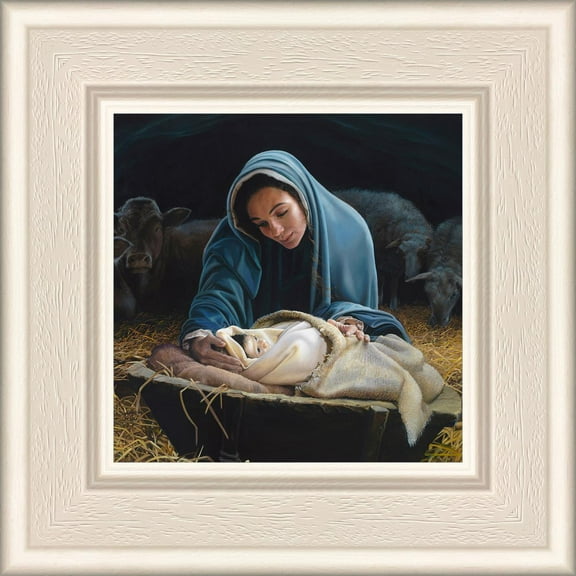 6 X 6 The Young Messiah by Liz Lemon Swindle With Whitewood Frame