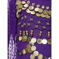 thumbnail image 5 of YONGHS Kids Girls Sequined Beaded Tassel Belly Dance Top 3/4 Sleeve Indian Princess Cosplay Costume Purple 2-12, 5 of 7