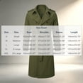 thumbnail image 3 of Mrmaere Men Lapel Trench Coat Double Breasted Belted Long Sleeve Outerwear For Business Daily Army Green XXL, 3 of 9