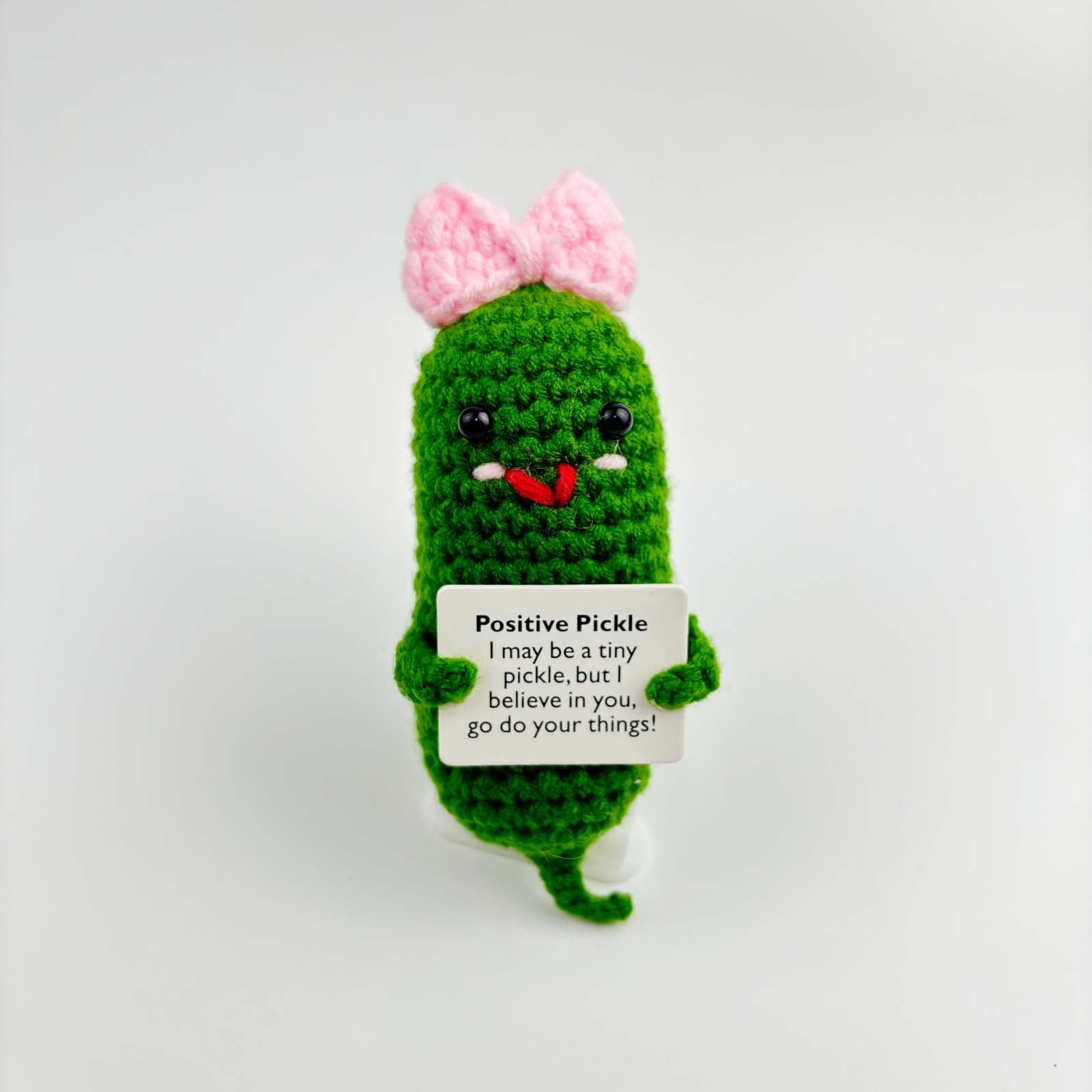 Adorable Pickled Cucumber Toy Handwoven Pickle Knitting Doll Adorable Emotional  Support Plush Toy with Super Soft