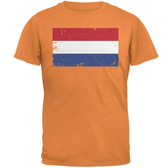 World Cup Netherlands Distressed Flag Orange Juniors T-Shirt