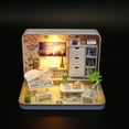 thumbnail image 4 of Casa de muñecas en miniatura modelo niños juguetes casa de muñecas bloques de construcción muebles Kit JShteea El nuevo, 4 of 7